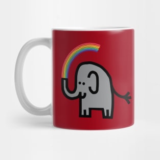 Cute Animals Elephant Spits Rainbow Mug